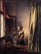 VERMEER VAN DELFT, Jan Girl Reading a Letter at an Open Window oil painting on canvas